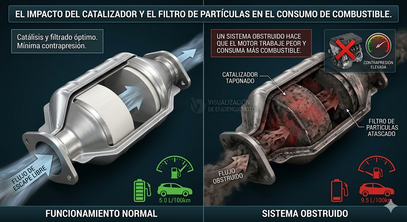 Catalizador o sistema de escape obstruido